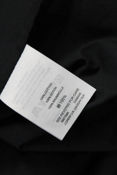 J Crew Womens Off Shoulder Cotton Basic Blouse Black 3/4 Sleeve Size 4P