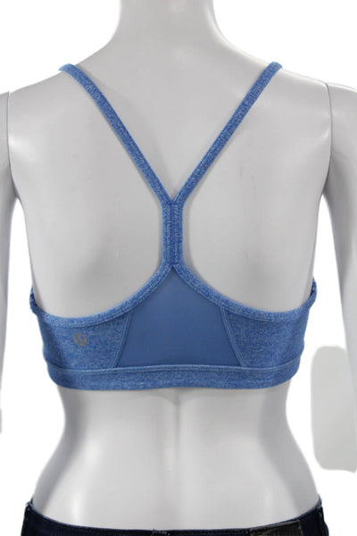 Lululemon Women Sports Bra Blue Nylon Scoop Neck Sleeveless Size 4