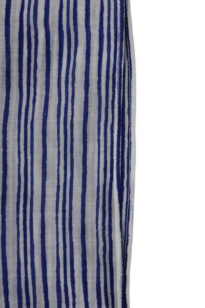 Vineyard Vines Womens Cotton Blend Abstract Scarf Purple Size 78X34"