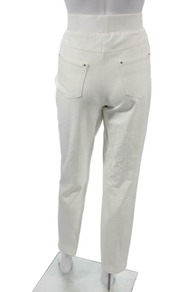 Frank Lyman Womens White Pants Rayon Pull On Size 10