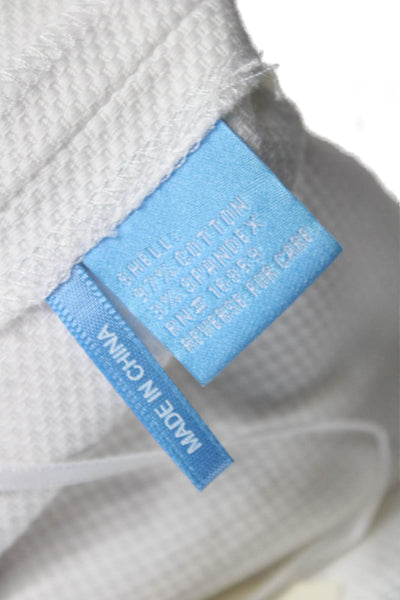 J. Mclaughlin Women Cropped Pants White Zip Cotton Size 12