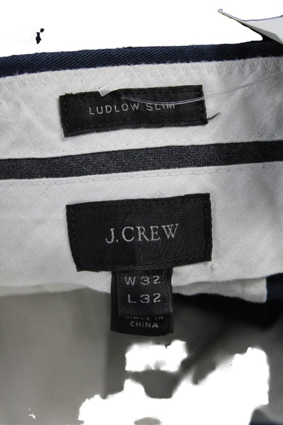 J Crew Mens Chino Pants Blue 98% Cotton Zip Inseam 30 Size 34