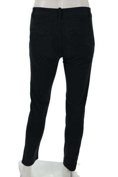 Zara Men Black Cotton Chinos Button Closure Size 30