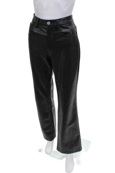 ALC Women Dress Pants Black Viscose Button Closure Size 8
