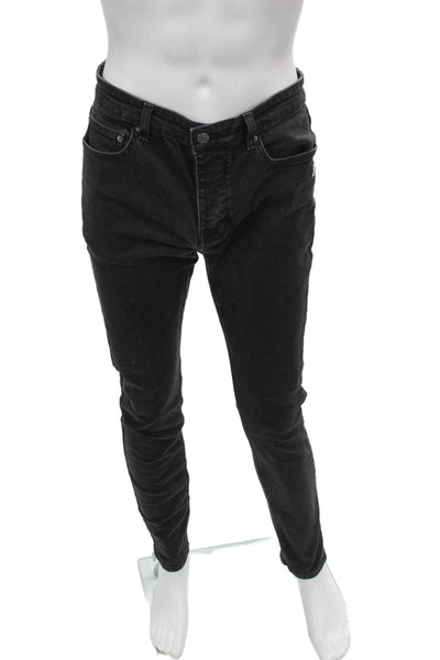 Ksubi Mens Black Skinny Cotton Jeans Size 33
