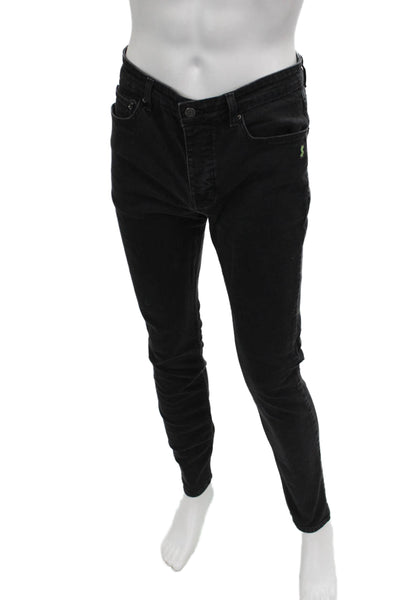Ksubi Mens Black Skinny Cotton Jeans Size 33