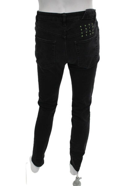Ksubi Mens Black Skinny Cotton Jeans Size 33