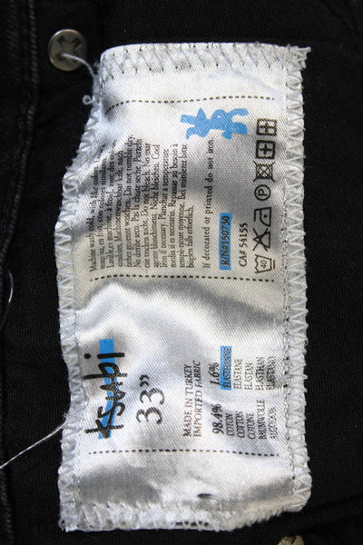 Ksubi Mens Black Skinny Cotton Jeans Size 33