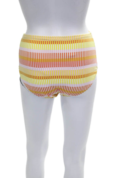 Solid & Striped Womens Multicolor Striped Polyamide Swim Bottoms Size S