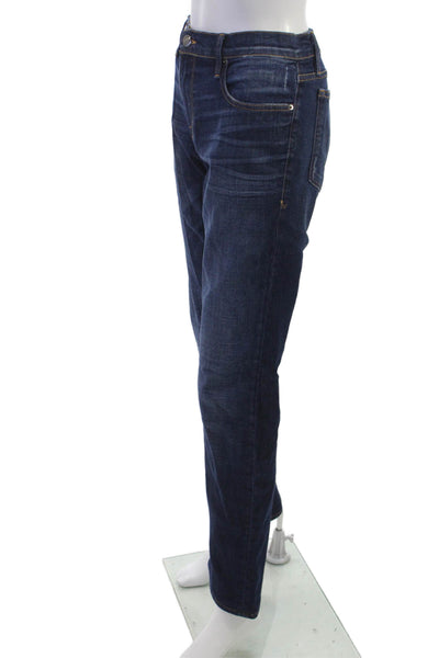 Frame Denim Womens Straight Jeans Blue Cotton Button Size 33