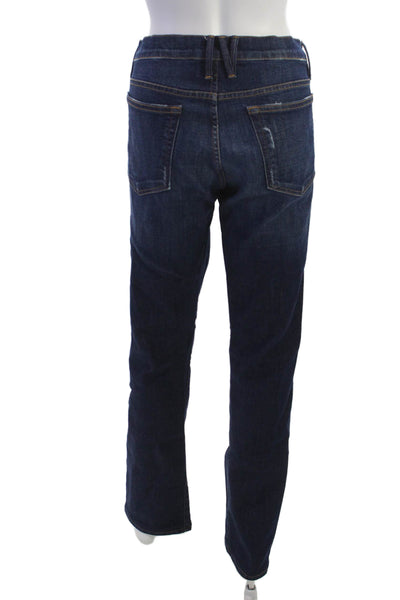 Frame Denim Womens Straight Jeans Blue Cotton Button Size 33