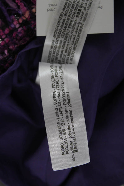 Zara Women Purple Straight Pencil Skirt Polyester Mini Zip Size XS