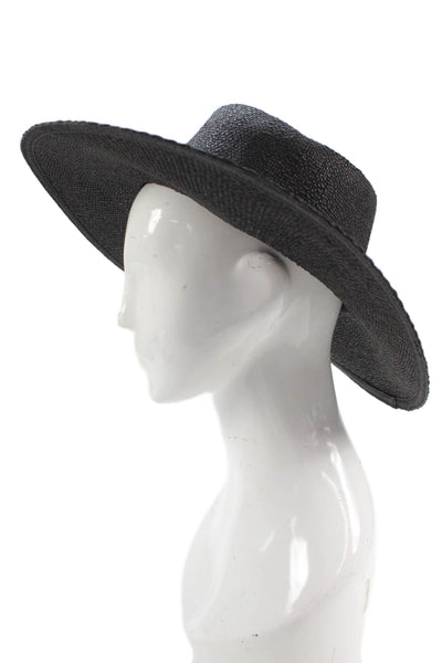 J Crew Womens Wide Brim Hat Black Size Small/Medium