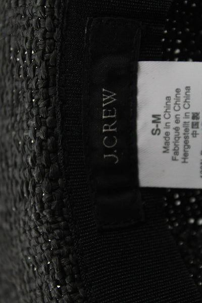 J Crew Womens Wide Brim Hat Black Size Small/Medium