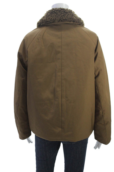 Uniqlo Womens Brown Puffer Jacket Polyester Zip Size 2XS