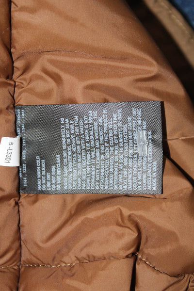 Uniqlo Womens Brown Puffer Jacket Polyester Zip Size 2XS