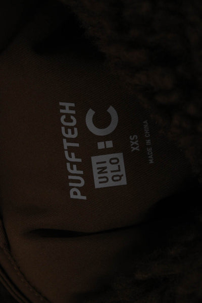 Uniqlo Womens Brown Puffer Jacket Polyester Zip Size 2XS
