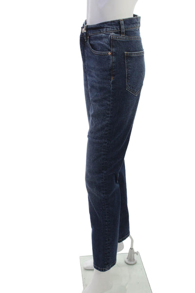 DL1961 Women Blue Straight Jeans High Rise Cotton Blend Size 25