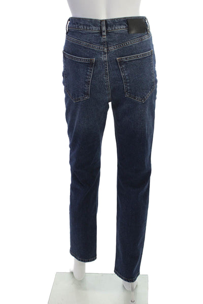 DL1961 Women Blue Straight Jeans High Rise Cotton Blend Size 25