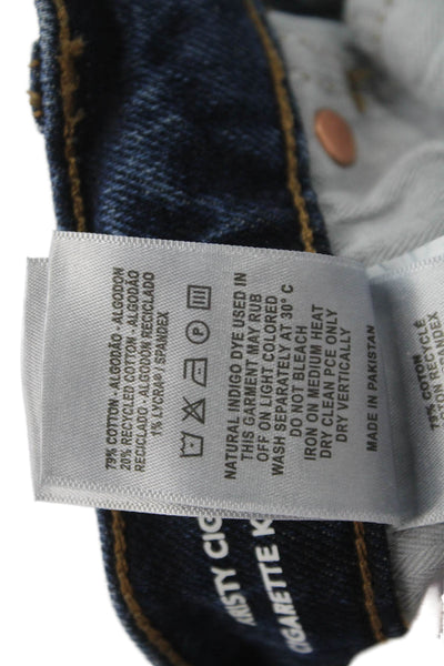 DL1961 Women Blue Straight Jeans High Rise Cotton Blend Size 25