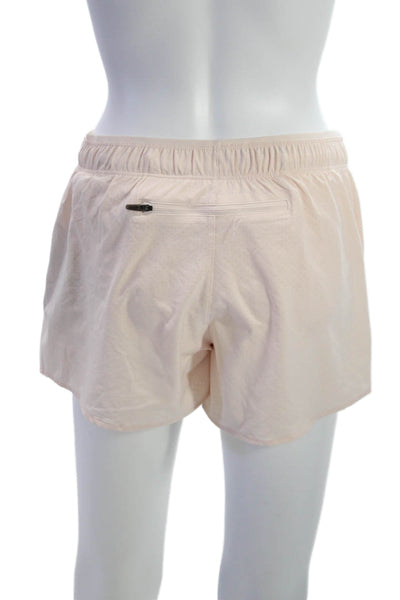 New Balance Women Athletic Pink Zip Recycled Polyester Shorts Size S