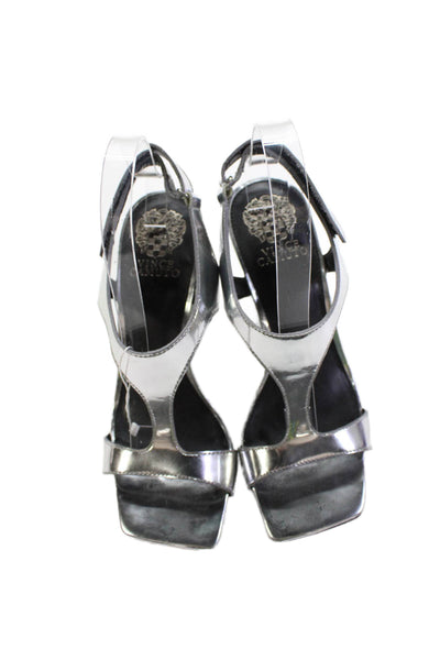 Vince Camuto Womens Larahana Slingbacks Wedge Sandals Silver Size 7 Medium