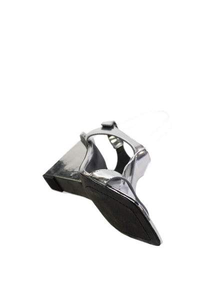 Vince Camuto Womens Larahana Slingbacks Wedge Sandals Silver Size 7 Medium