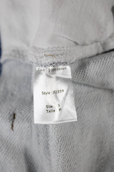 Elan Womens Wide Leg Blue Cotton Jeans Button Inseam 26 Size S