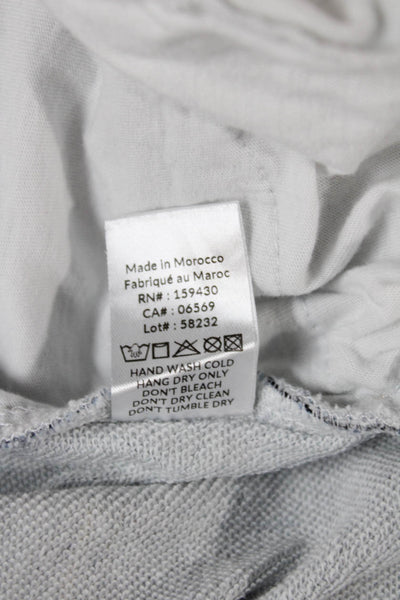 Elan Womens Wide Leg Blue Cotton Jeans Button Inseam 26 Size S