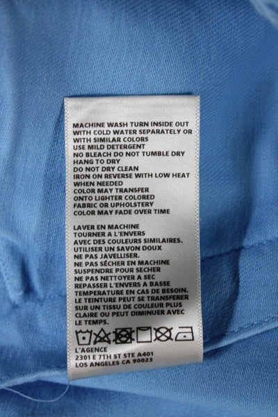 L'Agence Womens Blue Basic Jacket Button Long Sleeve Size XL