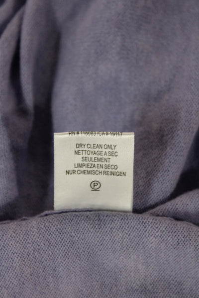 Minnie Rose Womens Purple Cotton Pullover Long Sleeve Size L