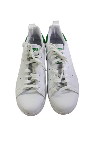 Adidas Mens Leather Low Top Stan Smith Sneakers Shoes White Green Size 11