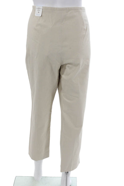 J. Mclaughlin Womens Ankle Pants Beige Cotton Spandex Zip Size 14
