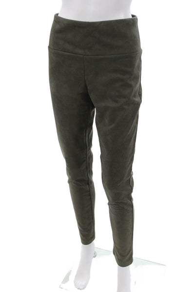 J. Mclaughlin Womens Ankle Leggings Green 90% Polyester Size L