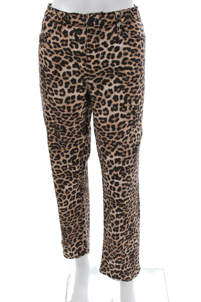Hudson Women Tapered Jeans High Rise Animal Print Multicolor Viscose Size 31