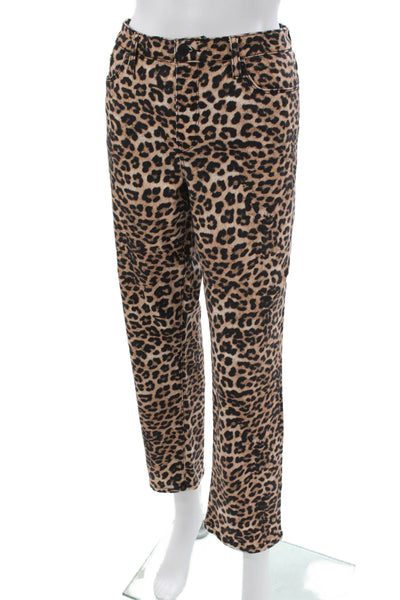Hudson Women Tapered Jeans High Rise Animal Print Multicolor Viscose Size 31