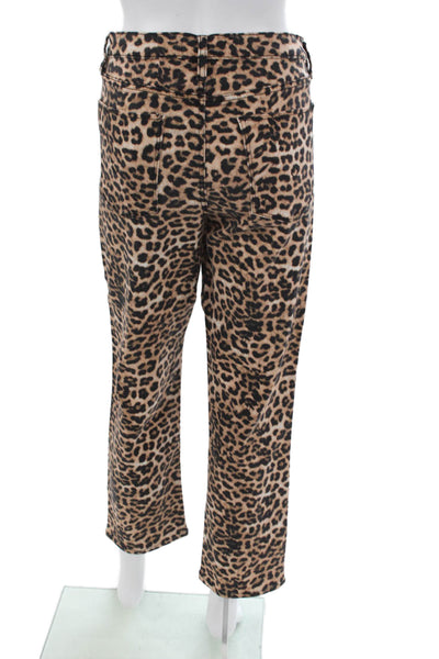 Hudson Women Tapered Jeans High Rise Animal Print Multicolor Viscose Size 31