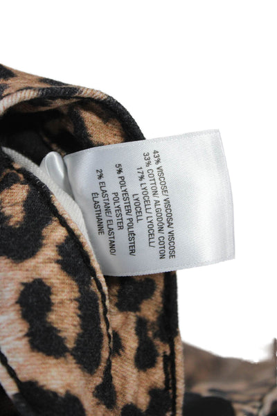 Hudson Women Tapered Jeans High Rise Animal Print Multicolor Viscose Size 31