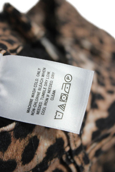 Hudson Women Tapered Jeans High Rise Animal Print Multicolor Viscose Size 31