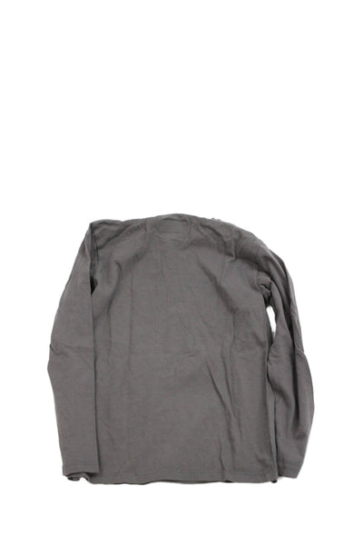 Emporio Armani Boys Cotton Long Sleeve Graphic T-Shirt Gray Size 8