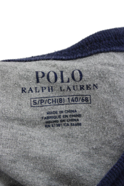 Polo Ralph Lauren Boys Cotton Round Neck Short Sleeve T-Shirt Gray Size S