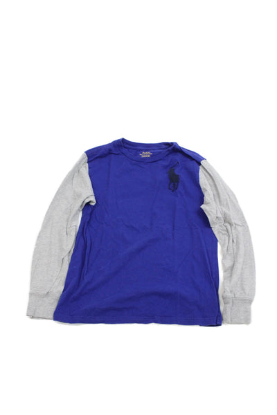 Polo Ralph Lauren Boys Cotton Crew Neck Long Sleeve T-Shirt Blue Size M