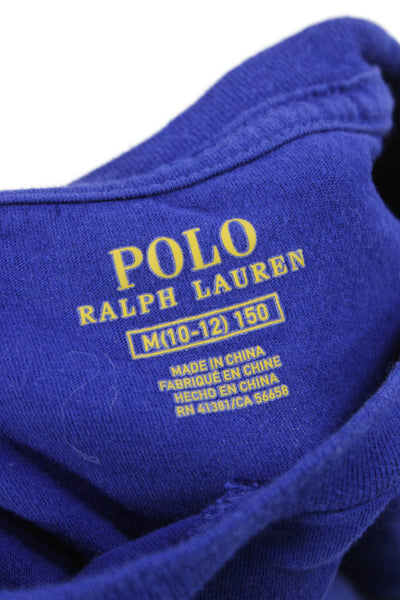 Polo Ralph Lauren Boys Cotton Crew Neck Long Sleeve T-Shirt Blue Size M