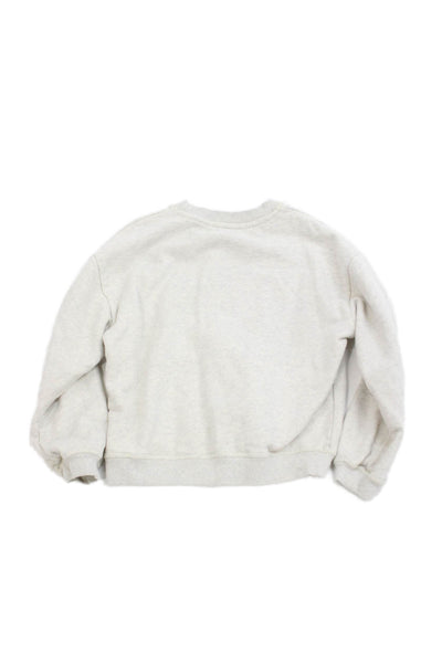 Bonpoint Unisex Kids Cotton Crew Neck Sweatshirt Gray Size 8