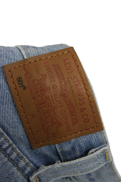 Levis Womens Cut-Off Shorts Blue Cotton Size 25