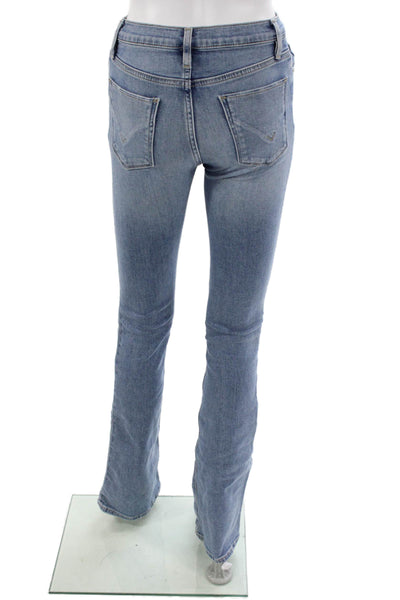 Hudson Women Blue Bootcut Jeans Cotton Button Size 24