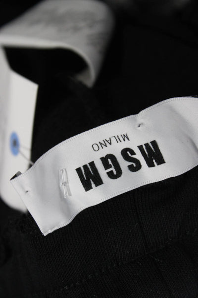 MSGM Womens Black Cotton Sweatpants Pull On Inseam 28 Size S