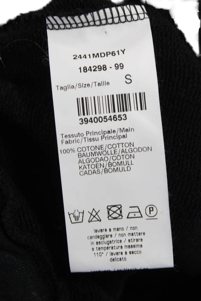 MSGM Womens Black Cotton Sweatpants Pull On Inseam 28 Size S