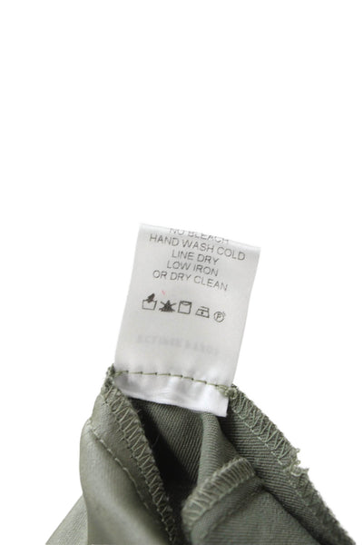 Avenue Montaigne Women Cargo Pants Green Polyester Pull On Size 8