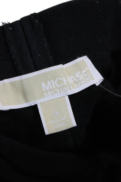 Michael Michael Kors Women Ankle Leggings Black Striped Polyester Size S